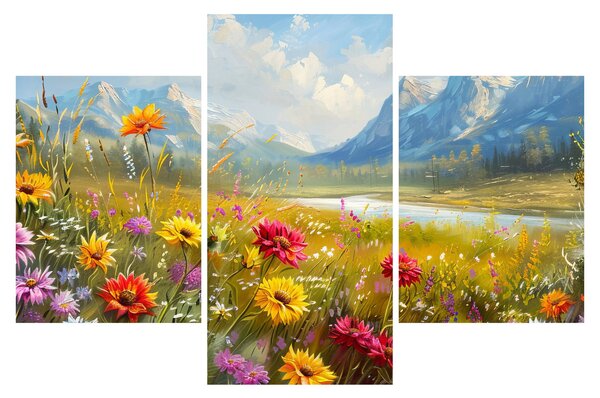 Kép - Festett táj (90x60 cm)