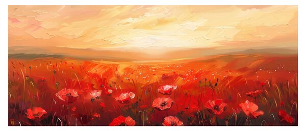 Kép - Mező pipacsok (120x50 cm)