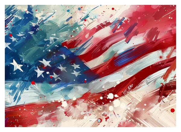 Kép - Az USA zászlaja (70x50 cm)
