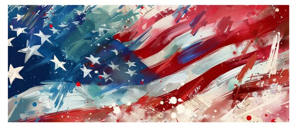 Kép - Az USA zászlaja (120x50 cm)