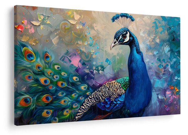 Kép - Festmény egy páva (90x60 cm)