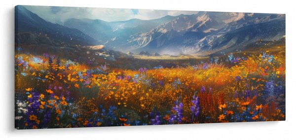 Kép - Festett hegyi táj II. (120x50 cm)