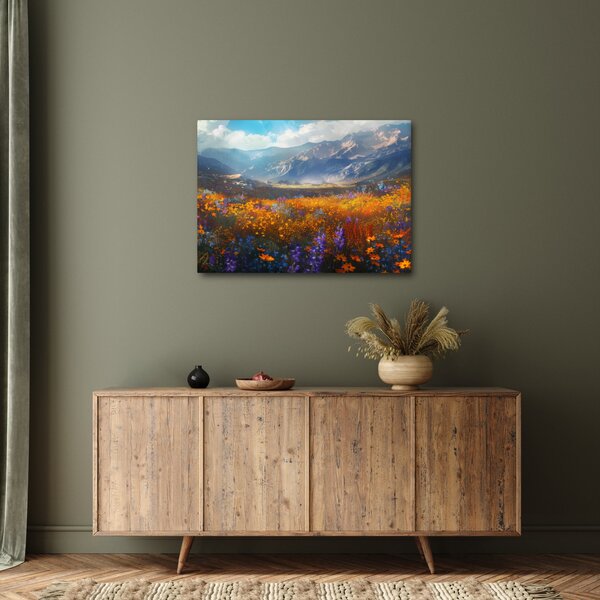 Kép - Festett hegyi táj II. (70x50 cm)