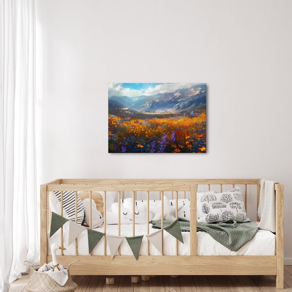 Kép - Festett hegyi táj II. (70x50 cm)