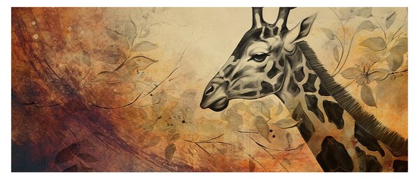 Kép - Zsiráf, festmény (120x50 cm)