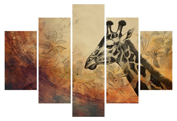 Kép - Zsiráf, festmény (150x105 cm)