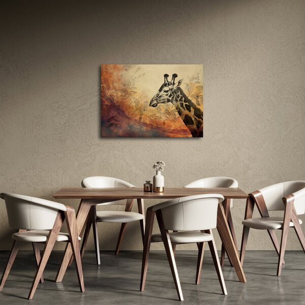 Kép - Zsiráf, festmény (70x50 cm)