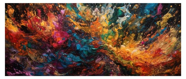 Kép - Színes absztrakció II. (120x50 cm)