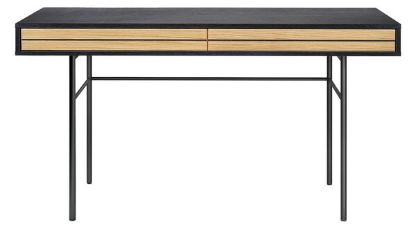 Stripe fekete íróasztal, 130 x 60 cm - Woodman