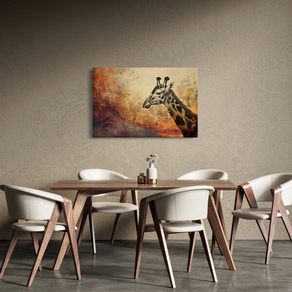 Kép - Zsiráf, festmény (90x60 cm)