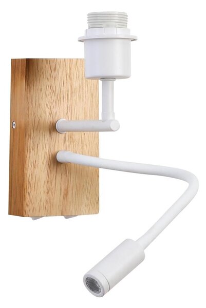 Brilagi Brilagi - LED Rugalmas fali lámpa NUBILA WOOD 1xE27/25W/230V + LED/3W tölgy/fehér BG1565
