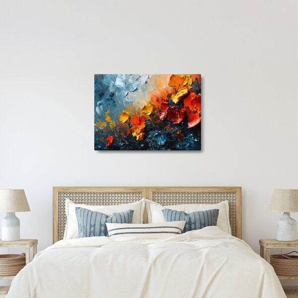 Kép - Virágok absztrakt festménye III. (70x50 cm)