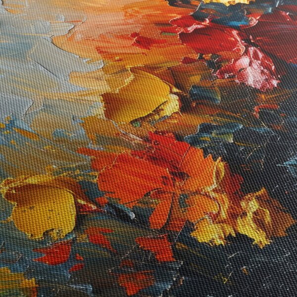 Kép - Virágok absztrakt festménye III. (70x50 cm)