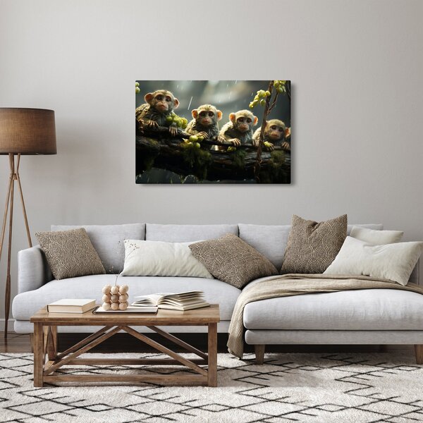 Kép - Majmok (90x60 cm)