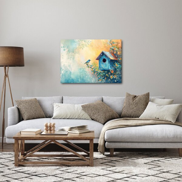 Kép - Madárház, akvarell (70x50 cm)