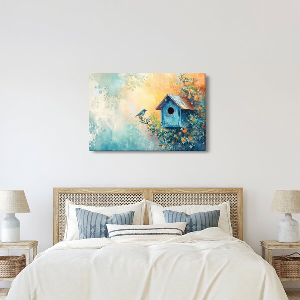 Kép - Madárház, akvarell (90x60 cm)
