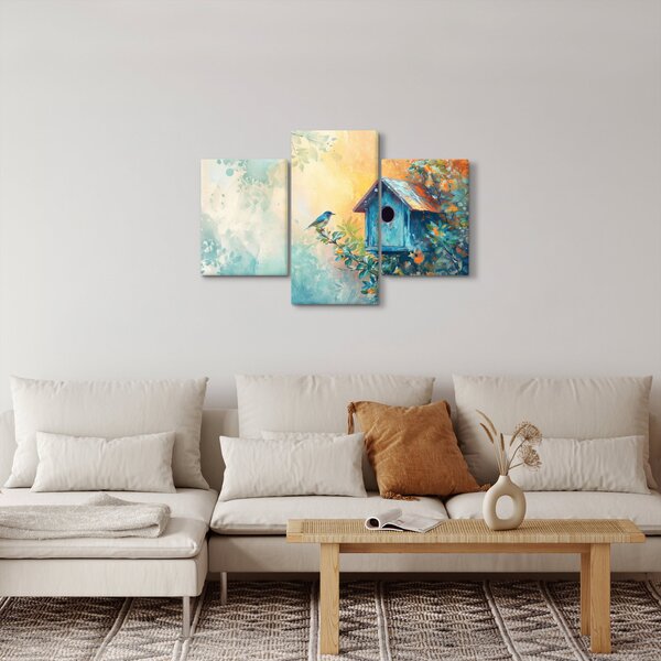 Kép - Madárház, akvarell (90x60 cm)