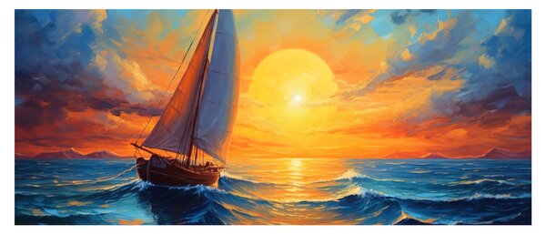 Kép - Vitorlások (120x50 cm)