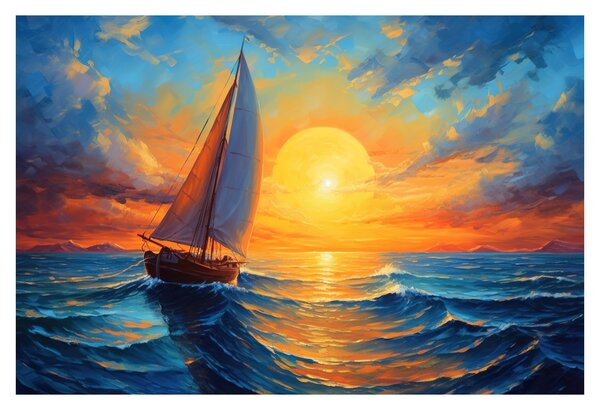 Kép - Vitorlások (90x60 cm)