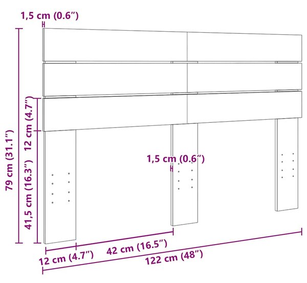 Tömör tölgyfa fejtámla 120 cm