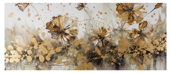 Kép - Absztrakt virágos festmény (120x50 cm)