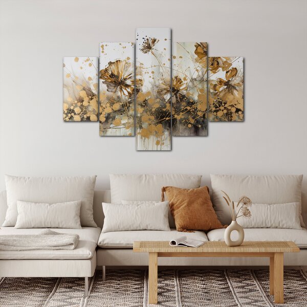 Kép - Absztrakt virágos festmény (150x105 cm)