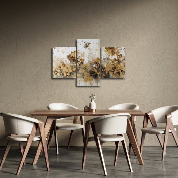 Kép - Absztrakt virágos festmény (90x60 cm)