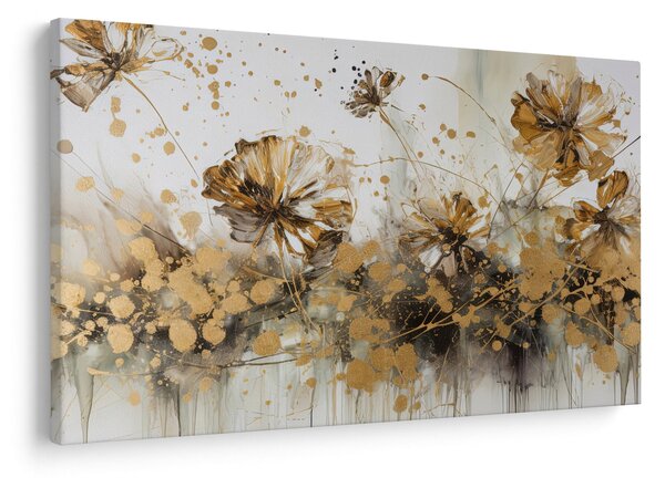Kép - Absztrakt virágos festmény (90x60 cm)