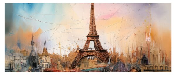 Kép - Az Eiffel-torony festménye (120x50 cm)