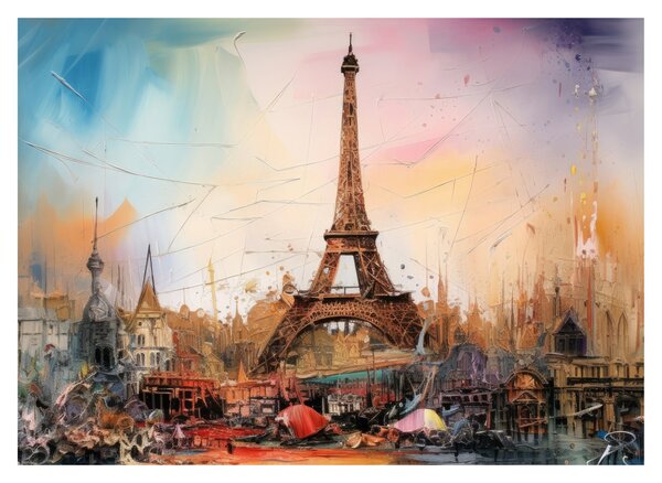 Kép - Az Eiffel-torony festménye (70x50 cm)