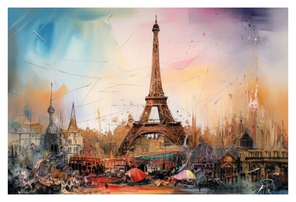 Kép - Az Eiffel-torony festménye (90x60 cm)