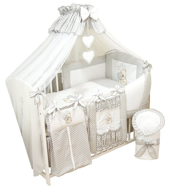 Newborn Maxi szett újszülött + kiságy 120x60 + matrac 17in1 Szín: fehér