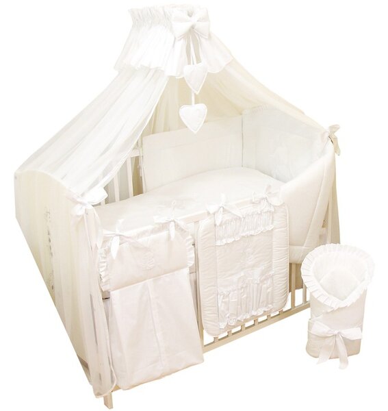 Newborn Maxi szett újszülött + kiságy 120x60 + matrac 17in1 Szín: fehér