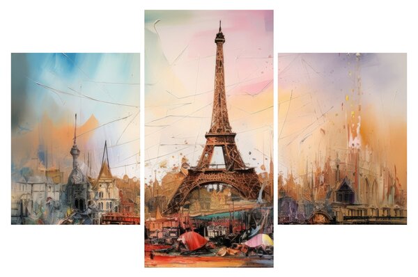 Kép - Az Eiffel-torony festménye (90x60 cm)