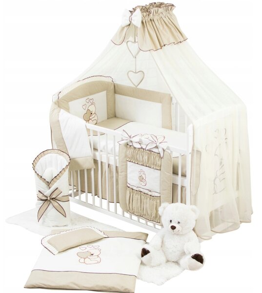 Newborn Maxi szett újszülött + kiságy 120x60 + matrac 17in1 Szín: fehér