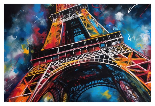 Kép - Az Eiffel-torony festménye II. (90x60 cm)