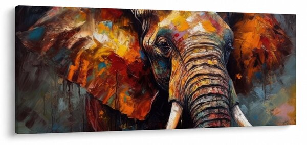 Kép - Egy elefánt festése (120x50 cm)