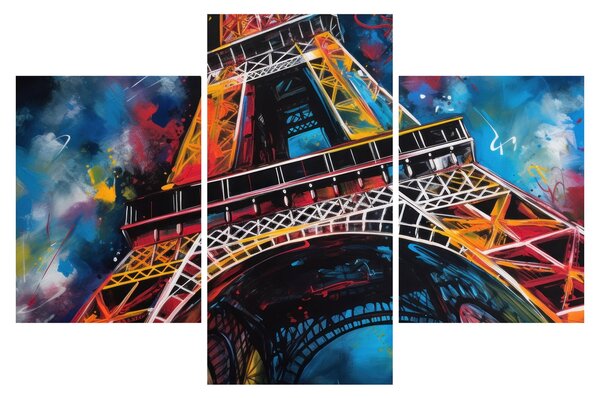 Kép - Az Eiffel-torony festménye II. (90x60 cm)