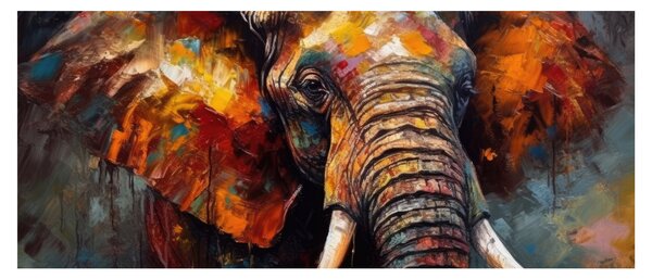 Kép - Egy elefánt festése (120x50 cm)