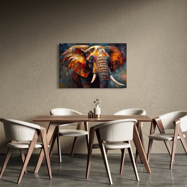 Kép - Egy elefánt festése (90x60 cm)