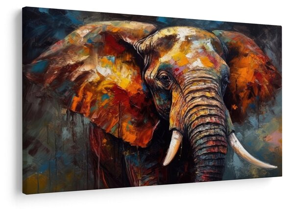 Kép - Egy elefánt festése (90x60 cm)