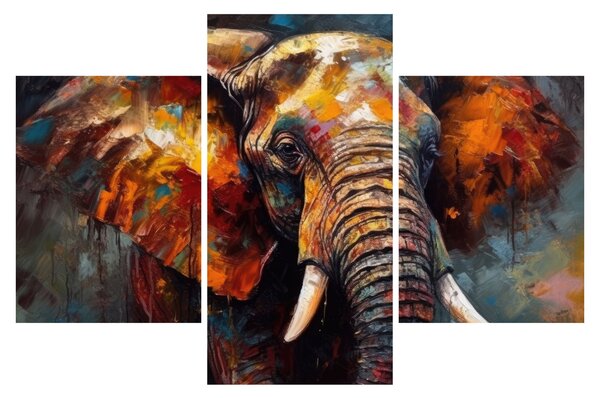 Kép - Egy elefánt festése (90x60 cm)