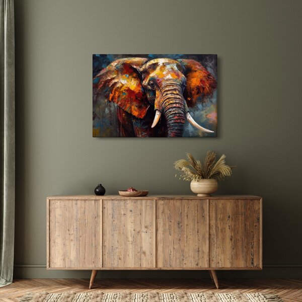Kép - Egy elefánt festése (90x60 cm)