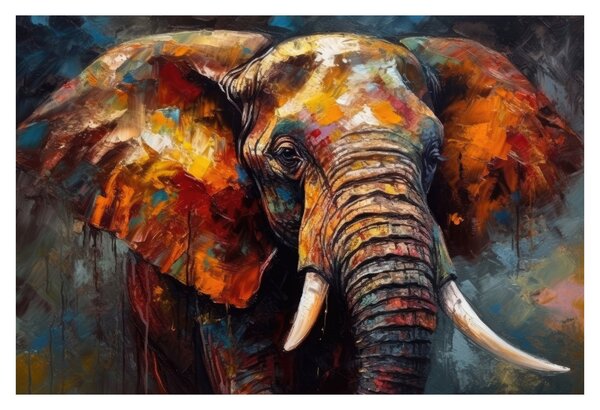 Kép - Egy elefánt festése (90x60 cm)