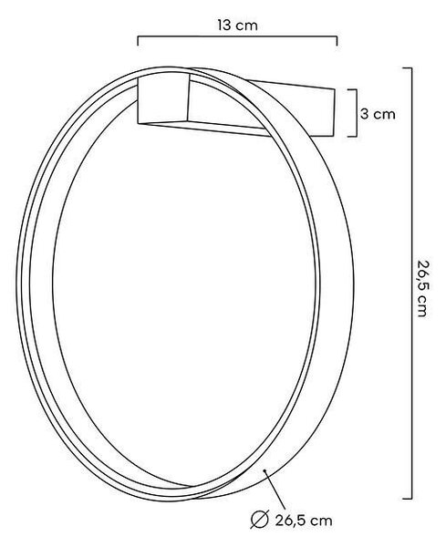 Moosee Circle Wall Arany Alumínium LED Fali Lámpa