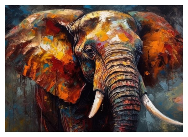 Kép - Egy elefánt festése (70x50 cm)