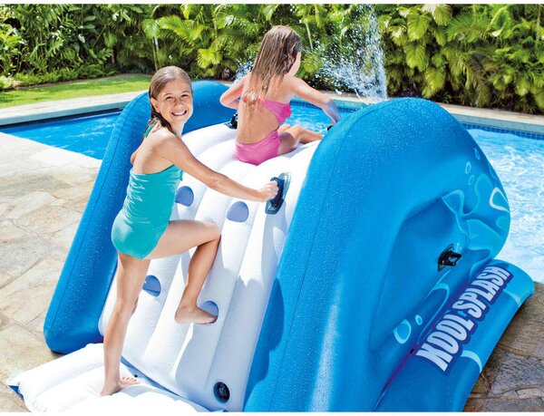Intex 333x206x117cm Kool Splash felfújható vízi Csúszda (58849NP) - kék-fehér