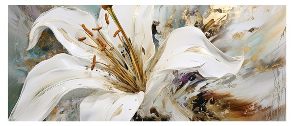 Kép - Absztrakció liliommal (120x50 cm)