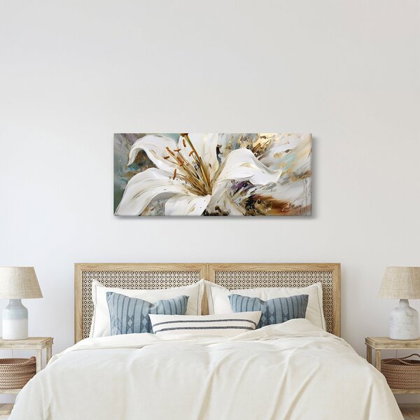 Kép - Absztrakció liliommal (120x50 cm)
