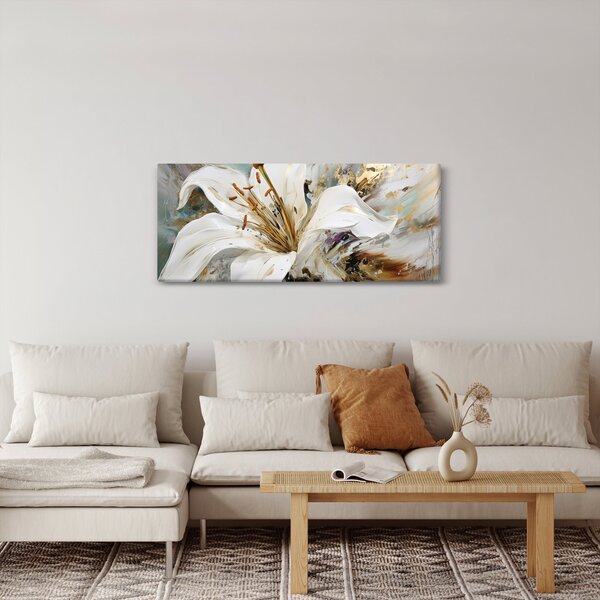 Kép - Absztrakció liliommal (120x50 cm)
